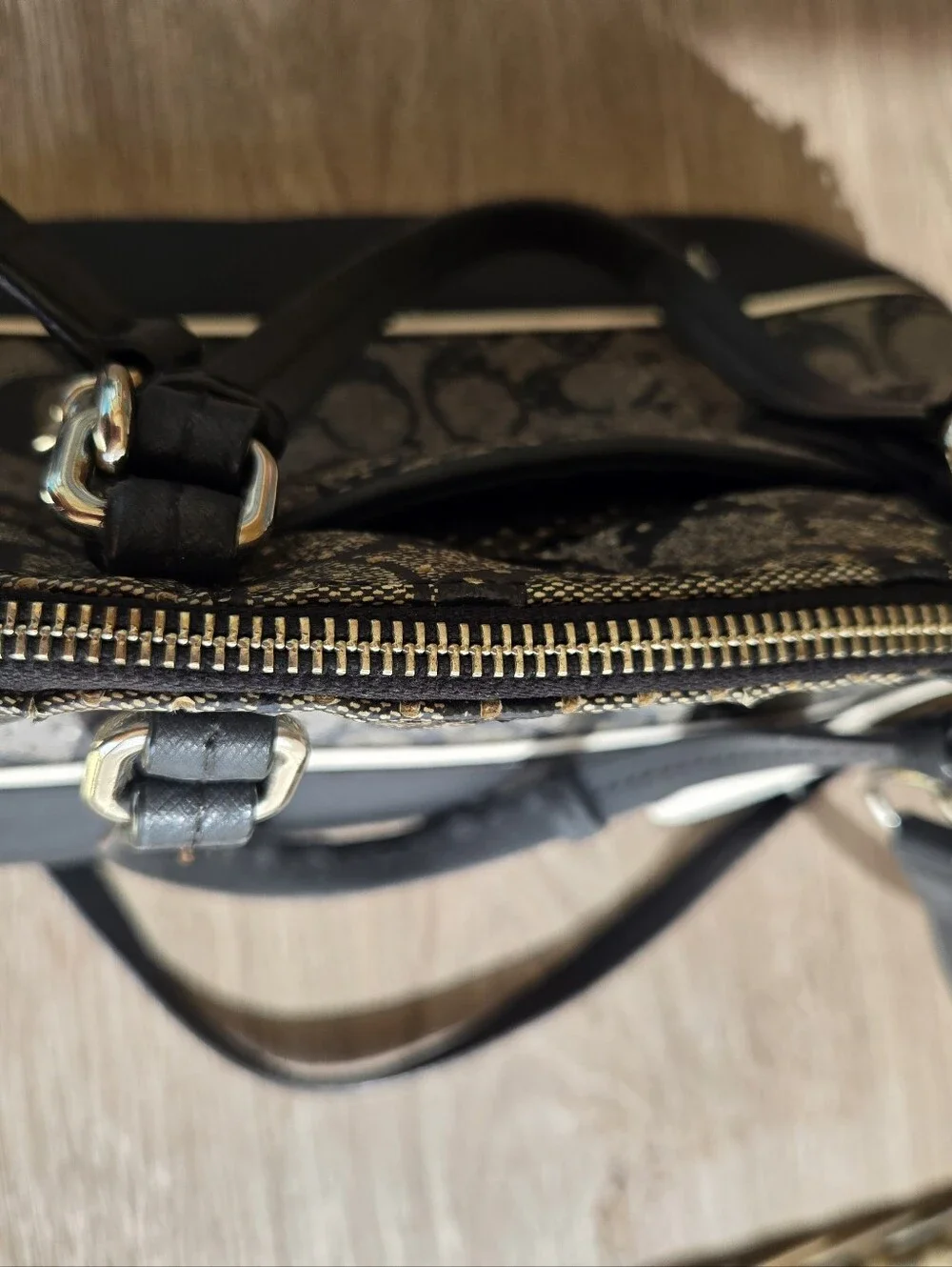 🖤 Coach Signature Dome Satchel | Black & Gray Monogram Crossbody Purse 👜✨
